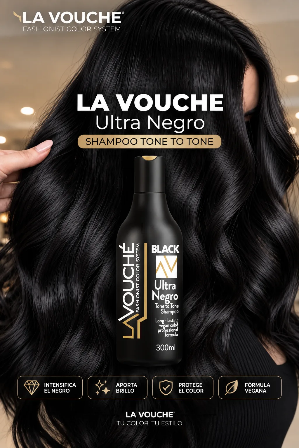 Shampoo matizador ultra negro 300ml-Lavouche