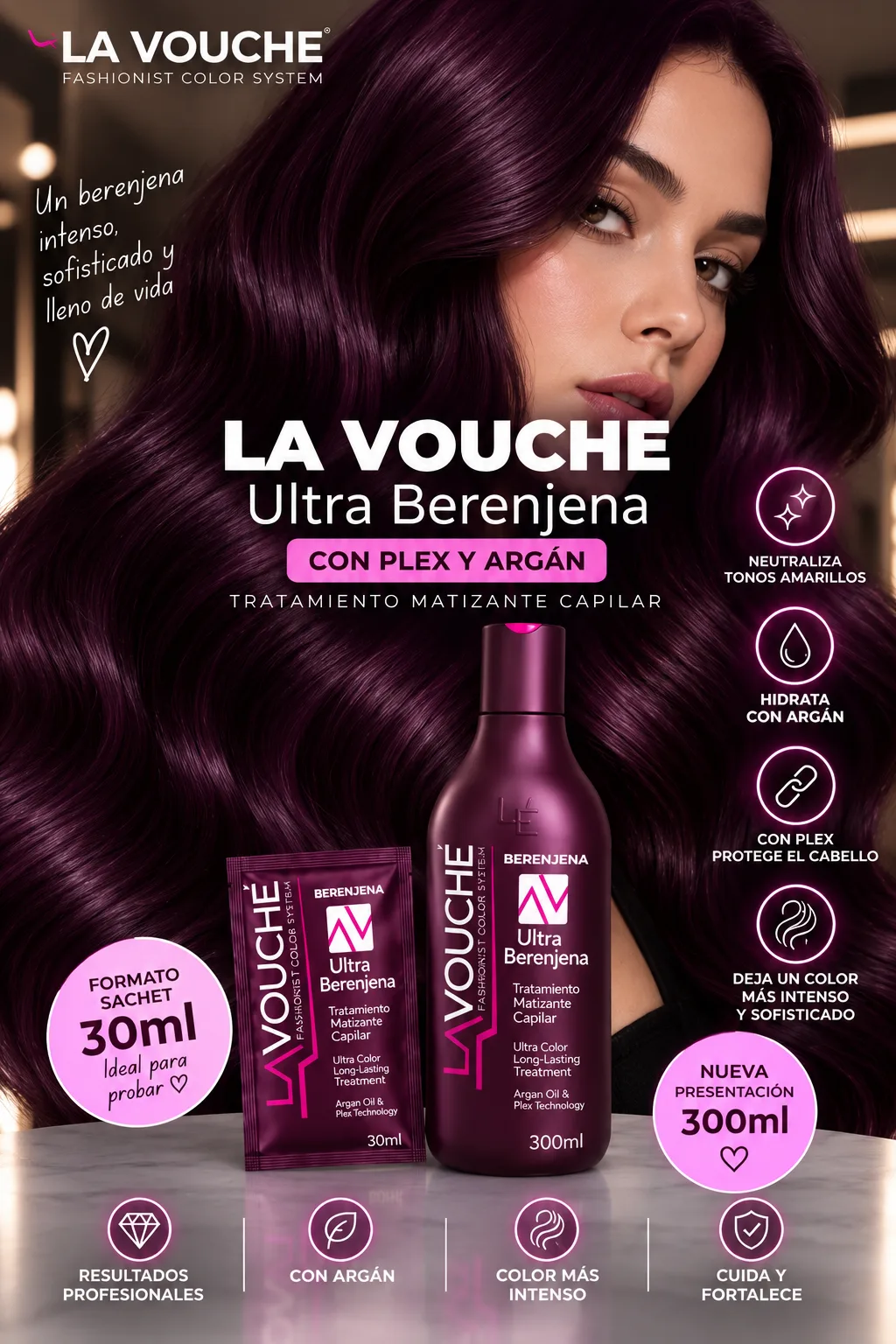 Matizador ultra berenjena 300ml -lavouche