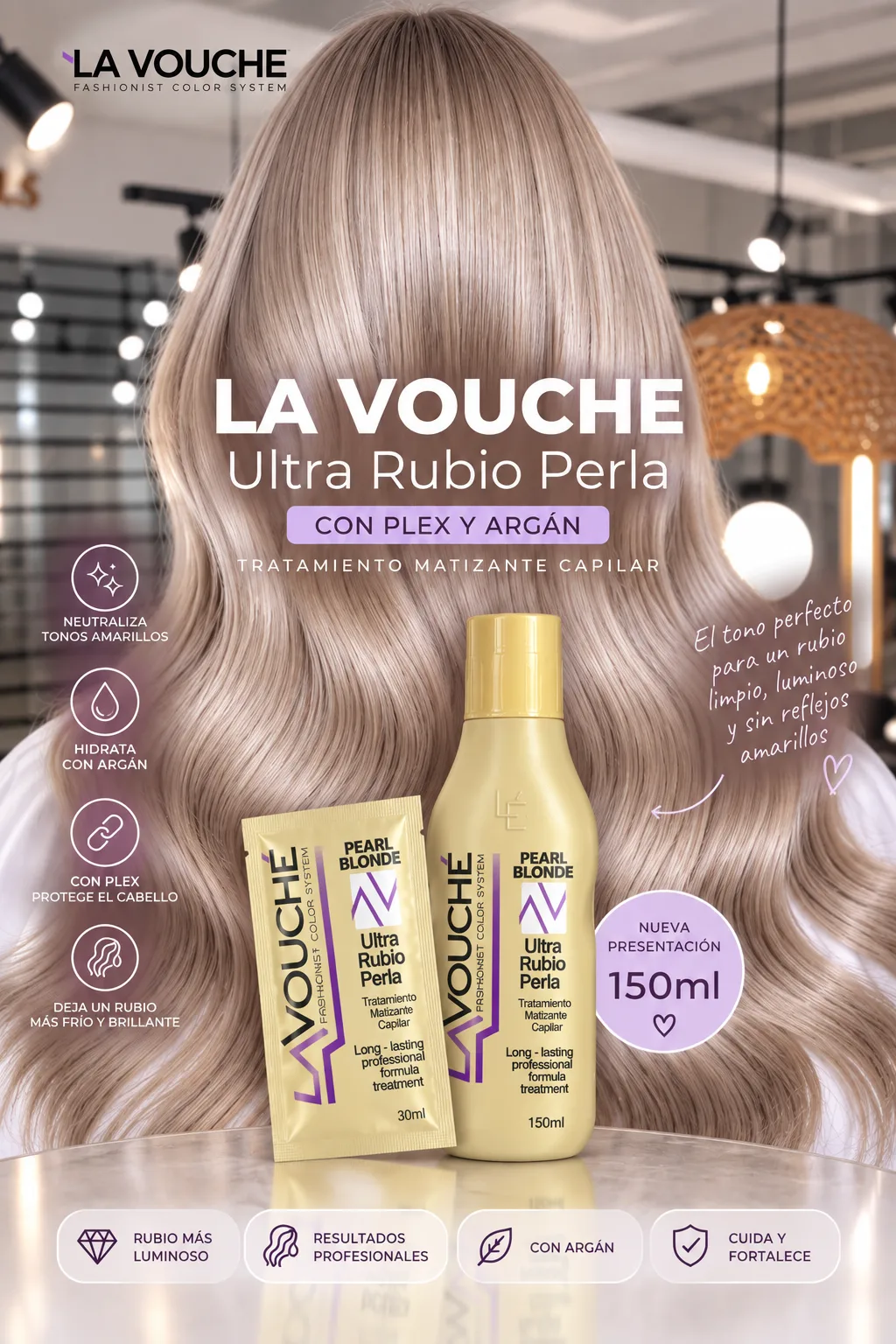 Matizador Ultra rubio perla 150ml-lavouche