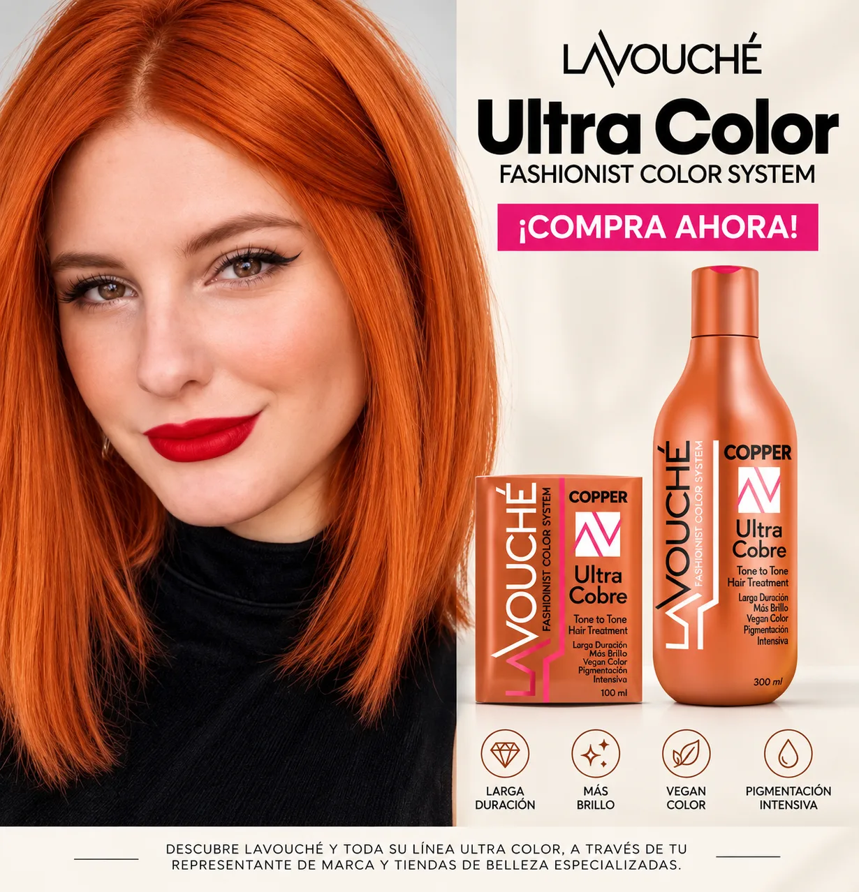 Matizador lavouche 150ml -cobre