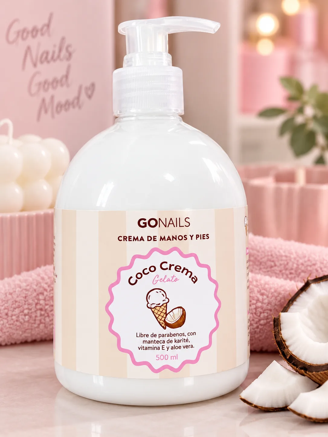 Crema de manos y pies coco crema