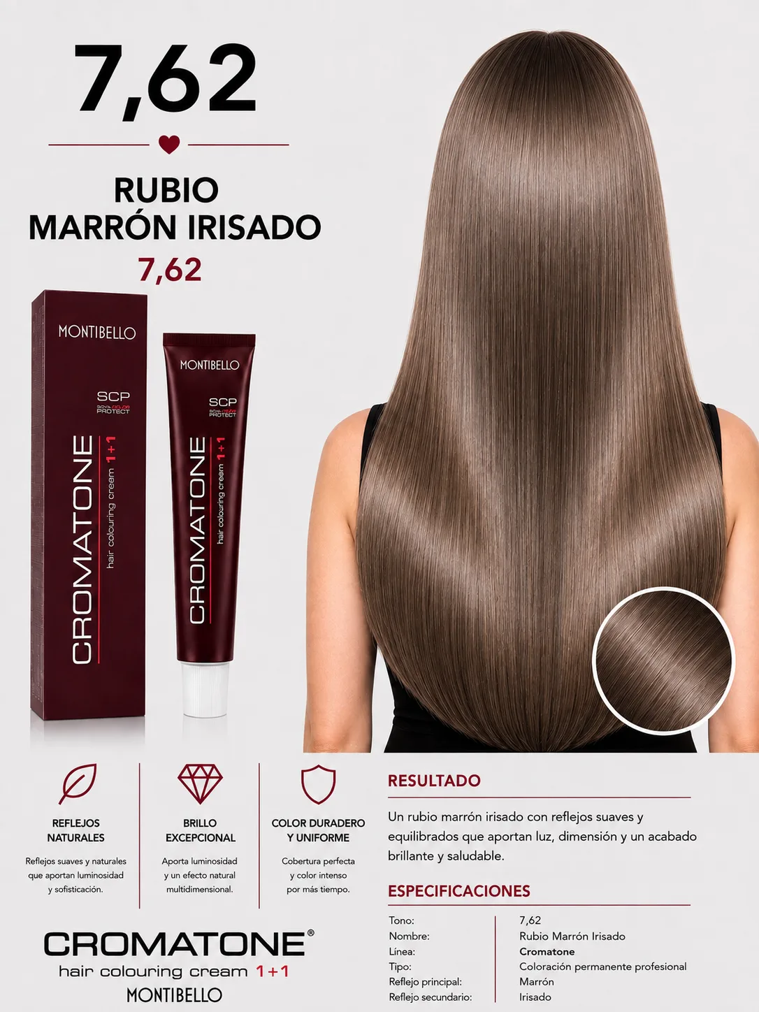 Cromatone Montibello 7.62 Rubio Marrón Irisado