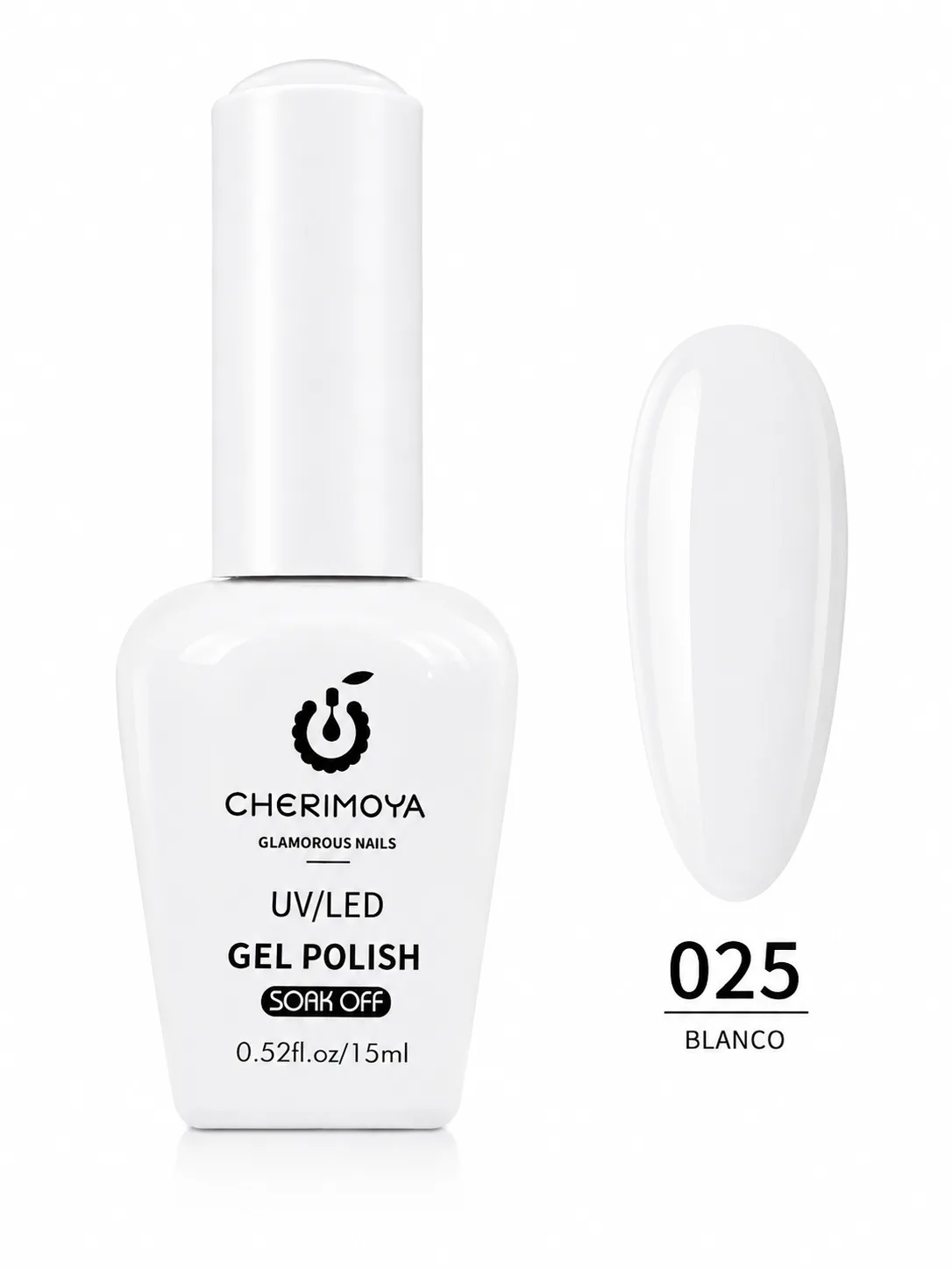 Cherimoya UV/LED Gel Polish Soak Off Tono 025 Blanco