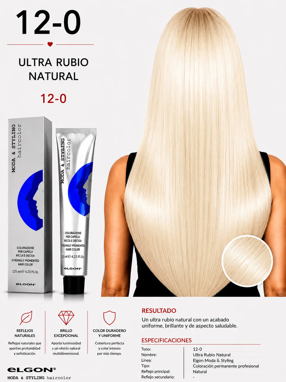 Elgon Moda & Styling 12/0 Ultra Rubio Natural