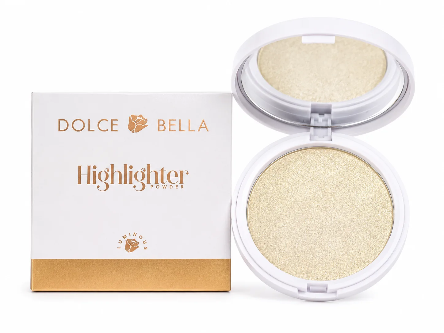 Iluminador Compacto Dolce Bella Highlighter Powder | Acabado Glow Luminoso