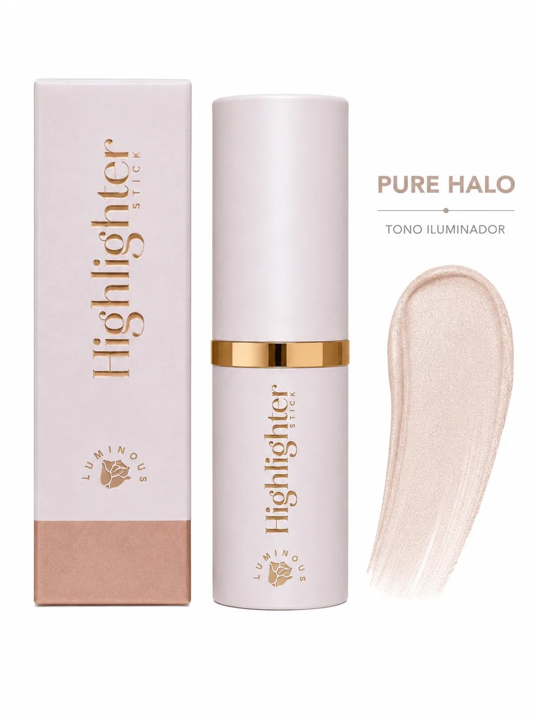 Iluminador en Barra Dolce Bella Highlighter Stick Pure Halo | Glow Natural