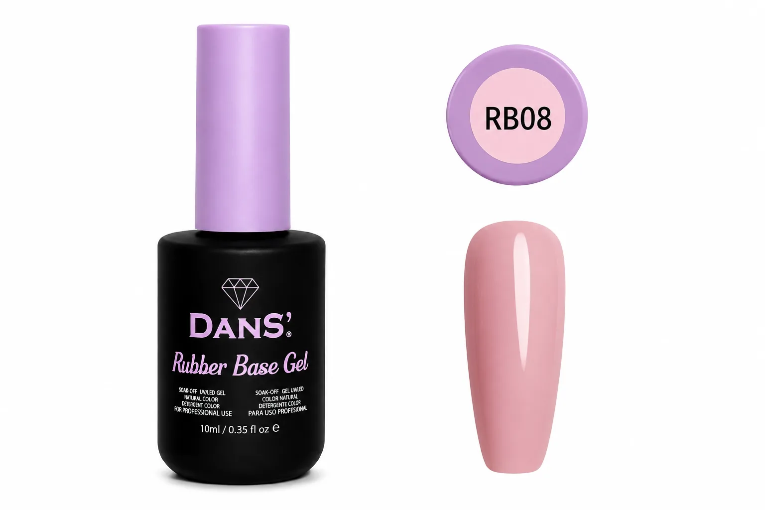 Rubber Base Gel Dans RB08 (10 ml)