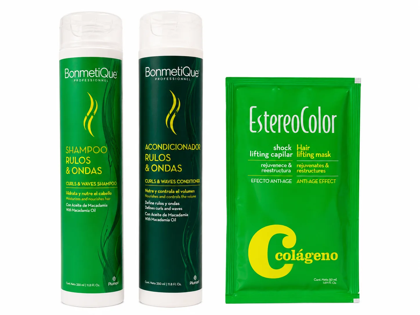Kit Bonmetique Rulos & Ondas + Shock Lifting Capilar Colágeno
