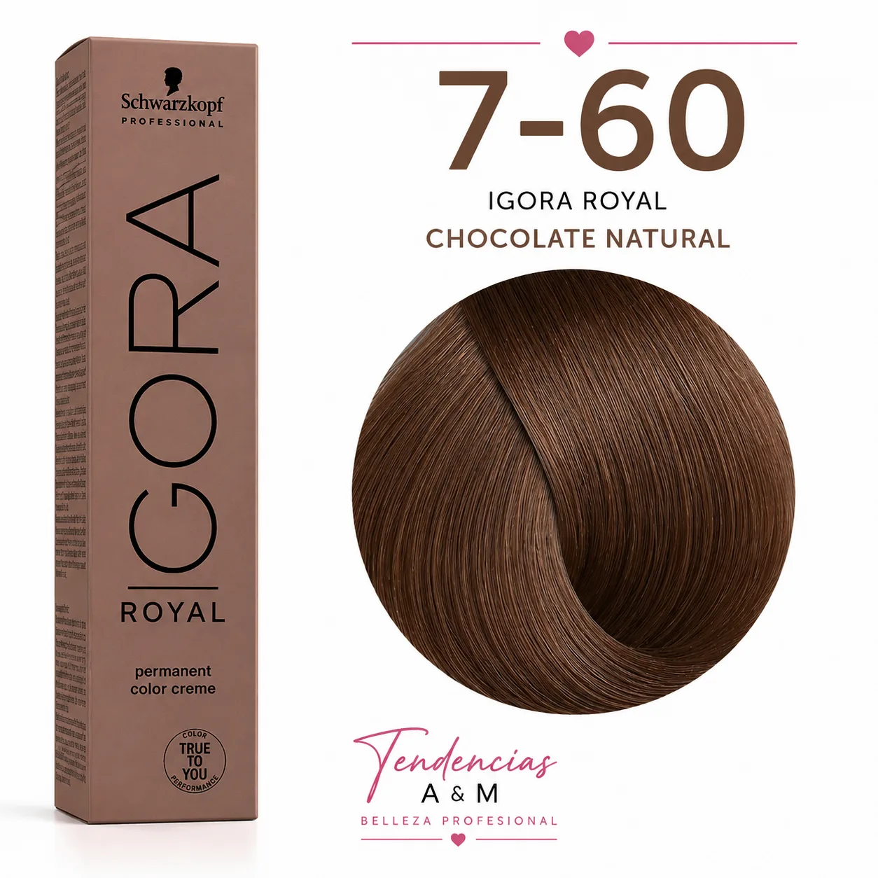 Igora Royal Absolutes 7-60 – Chocolate Natural | Tinte Permanente Profesional
