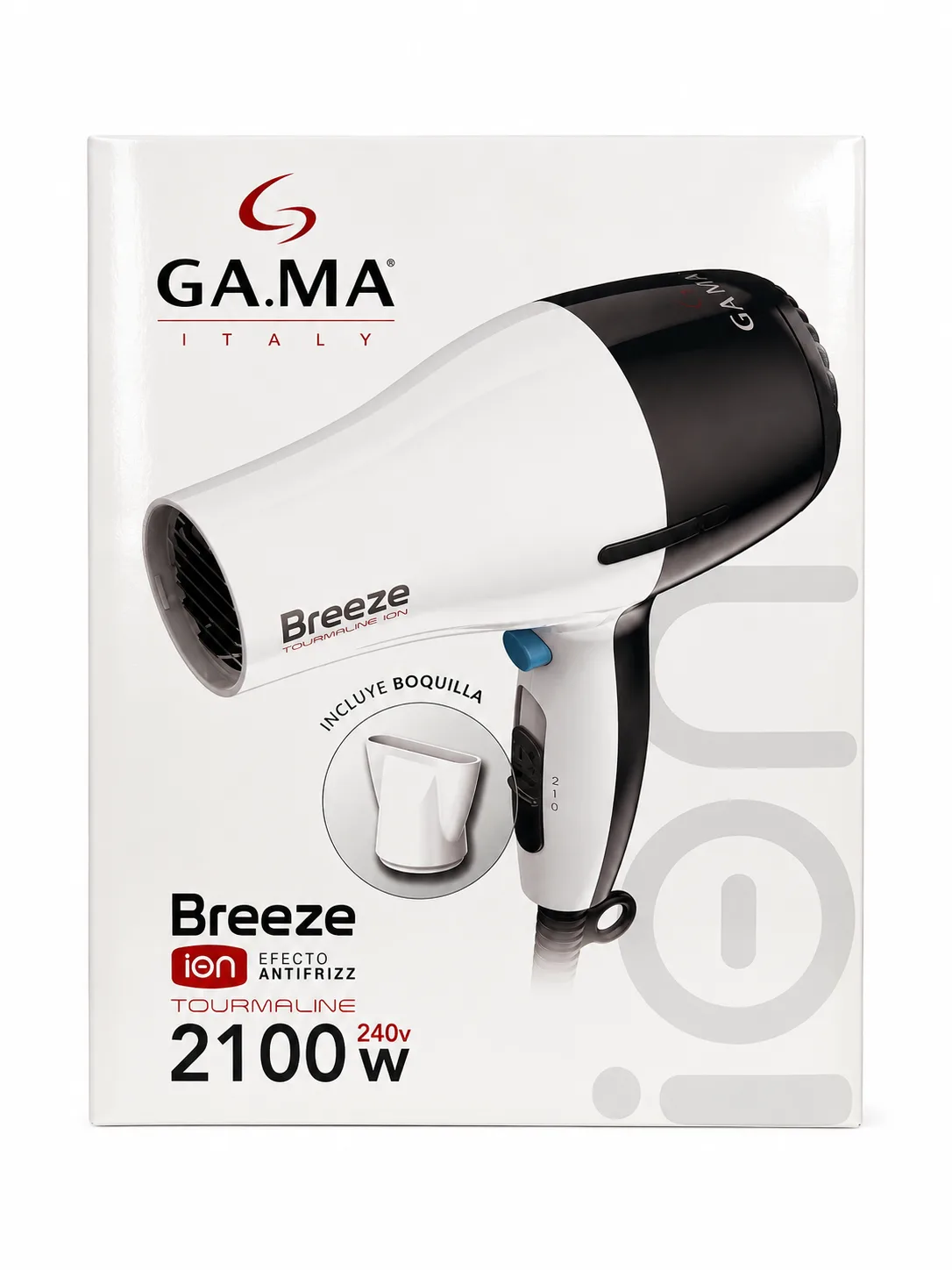 Secador de Pelo GAMA Breeze Tourmaline Ion 2100W – Efecto Antifrizz