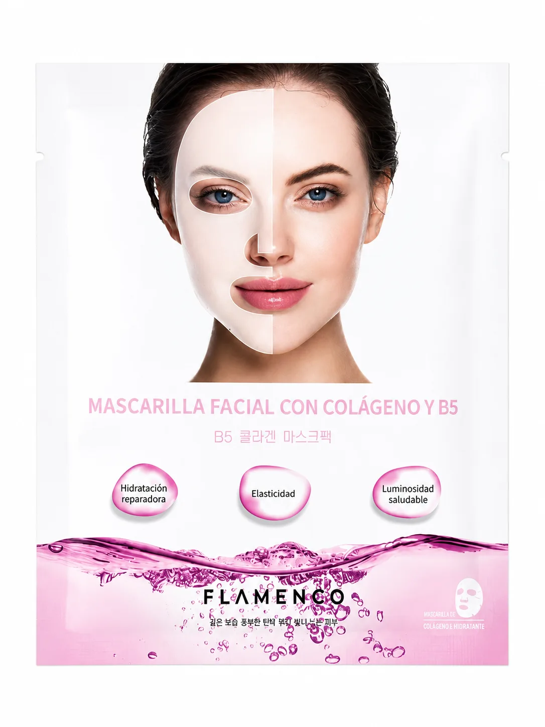 Mascarilla Facial Flamenco con Colágeno y Vitamina B5