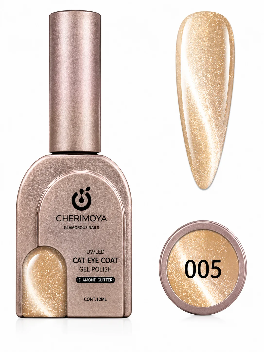 Cherimoya Cat Eye Coat Gel Polish 005 – 12 ml