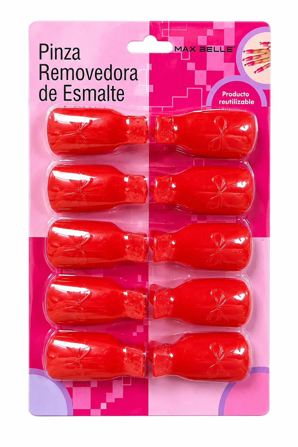 Pinzas Removedoras de Esmalte Reutilizables Max Belle – Pack 10 Unidades