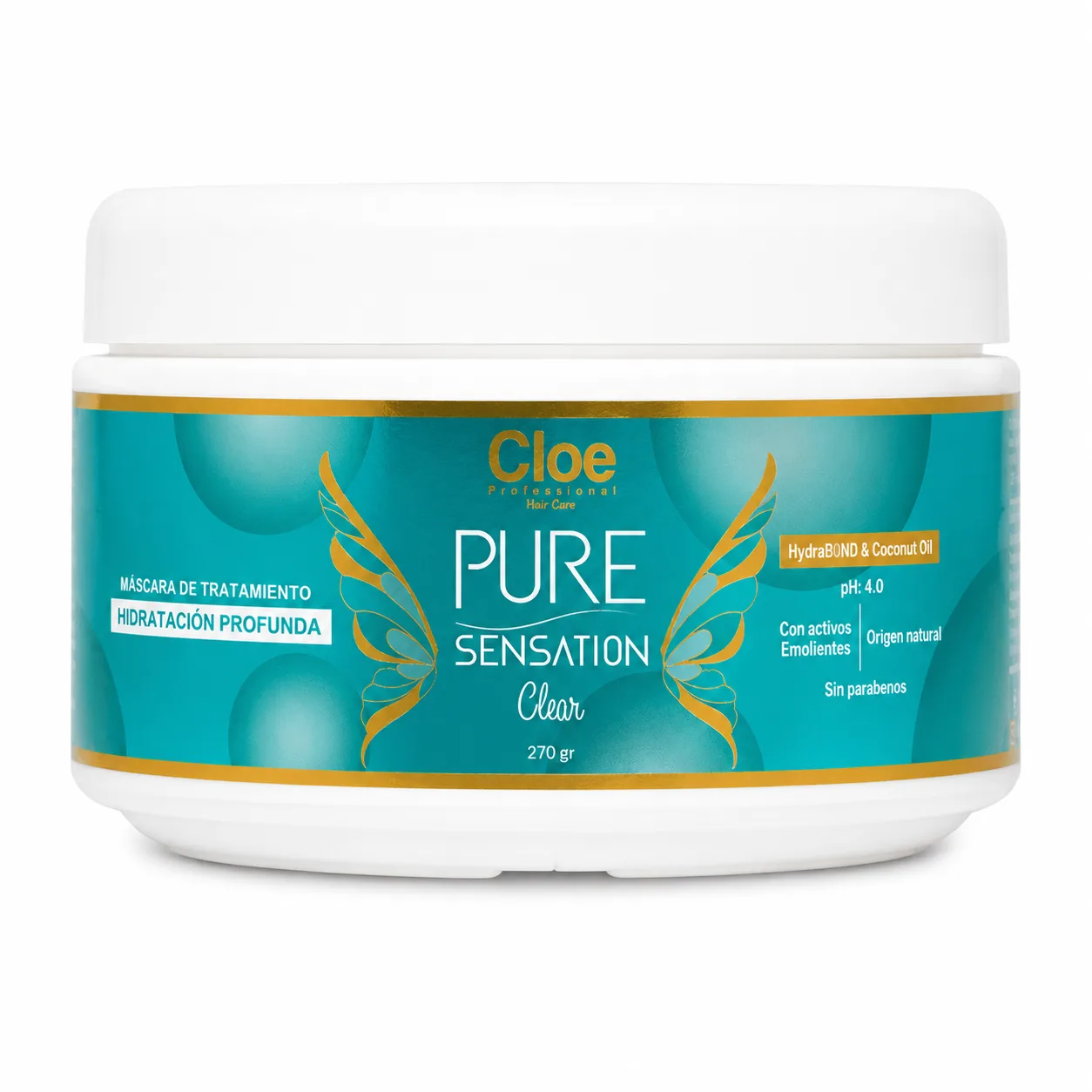 Mascarilla Cloe Pure Sensation Clear – Hidratación Profunda para Cabello Seco y Opaco