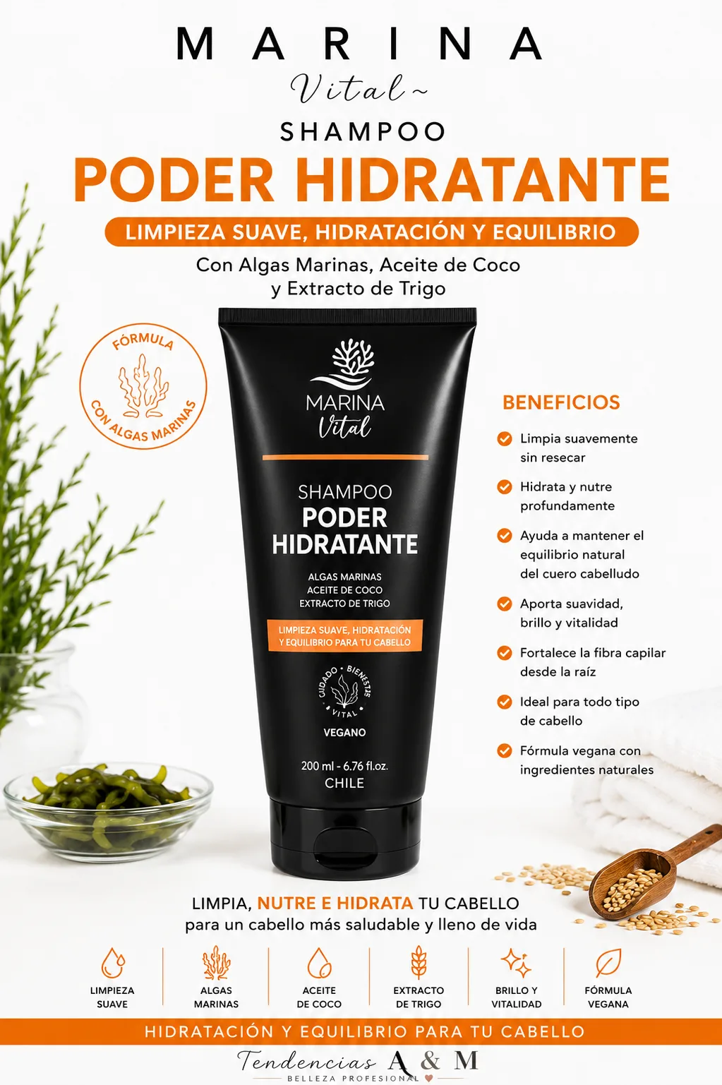 Marina Vital Shampoo Poder Hidratante