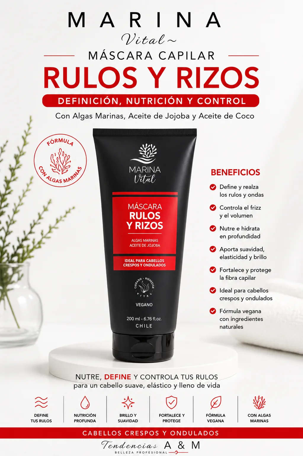 Marina Vital Rulos mascarilla