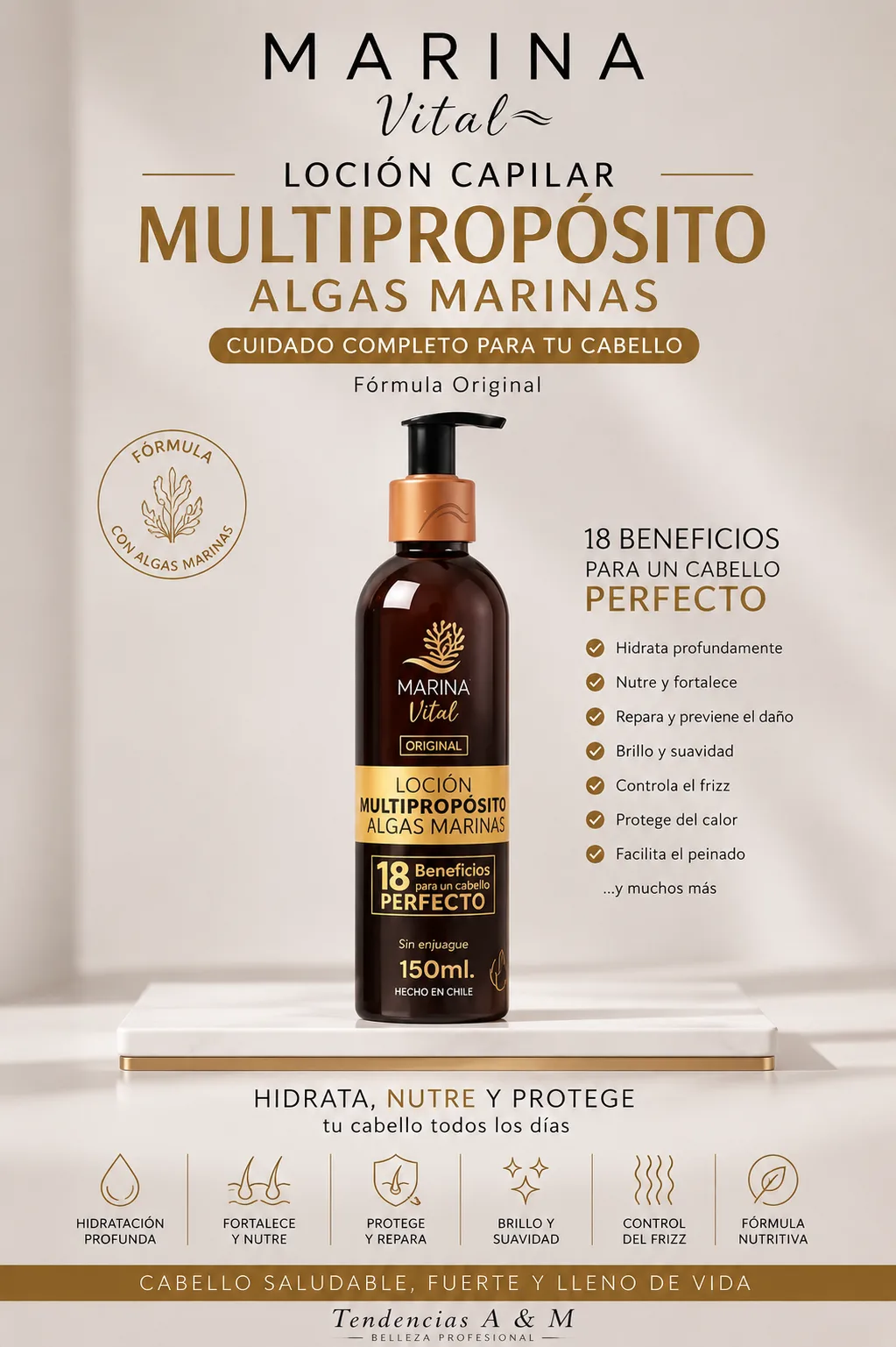 Marina Vital Loción Multipropósito Algas Marinas – 18 Beneficios