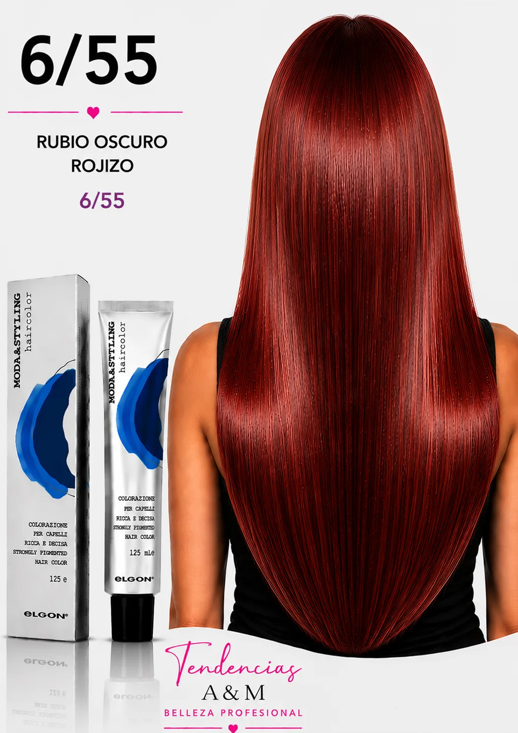 Elgon Moda & Styling 6/55 Rubio Oscuro Rojizo