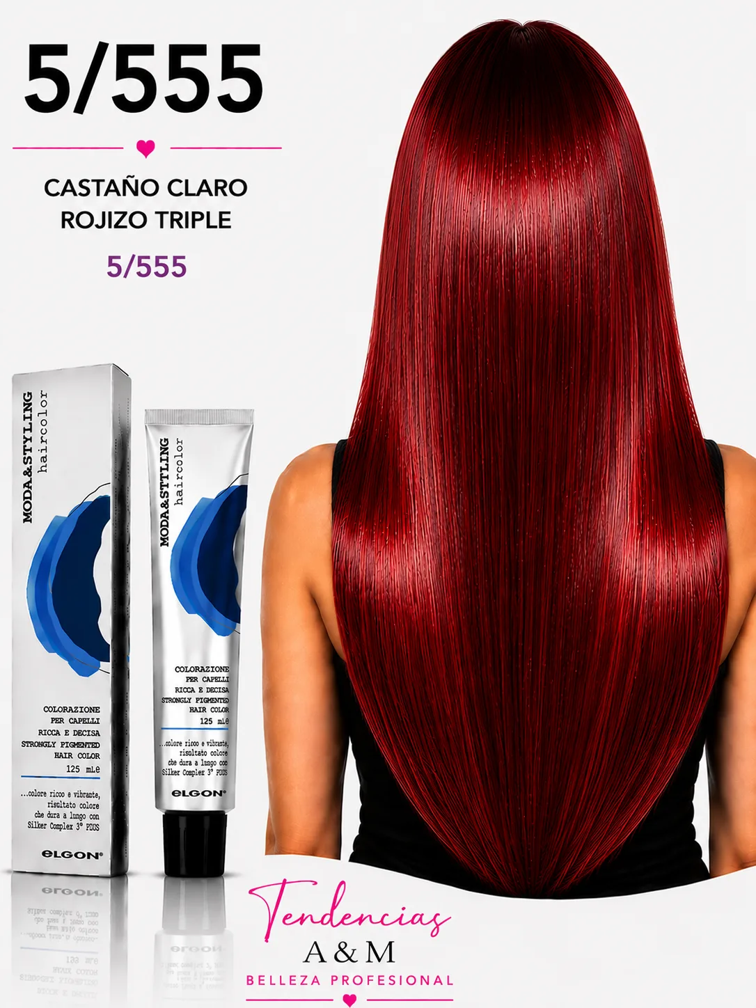 Elgon Moda & Styling 5/555 Castaño Claro Rojizo Triple