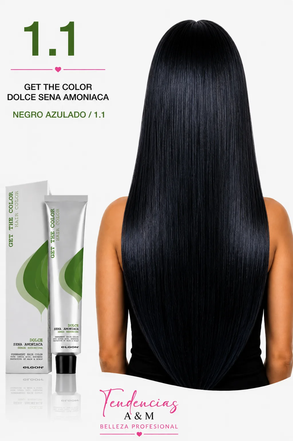 Tintura Get The Color Dolce Sin Amoníaco 1.1 Negro azulado